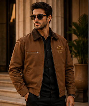 MIG & MIK STYLE Premium Heritage Work Jacket – Brown Gold Edition