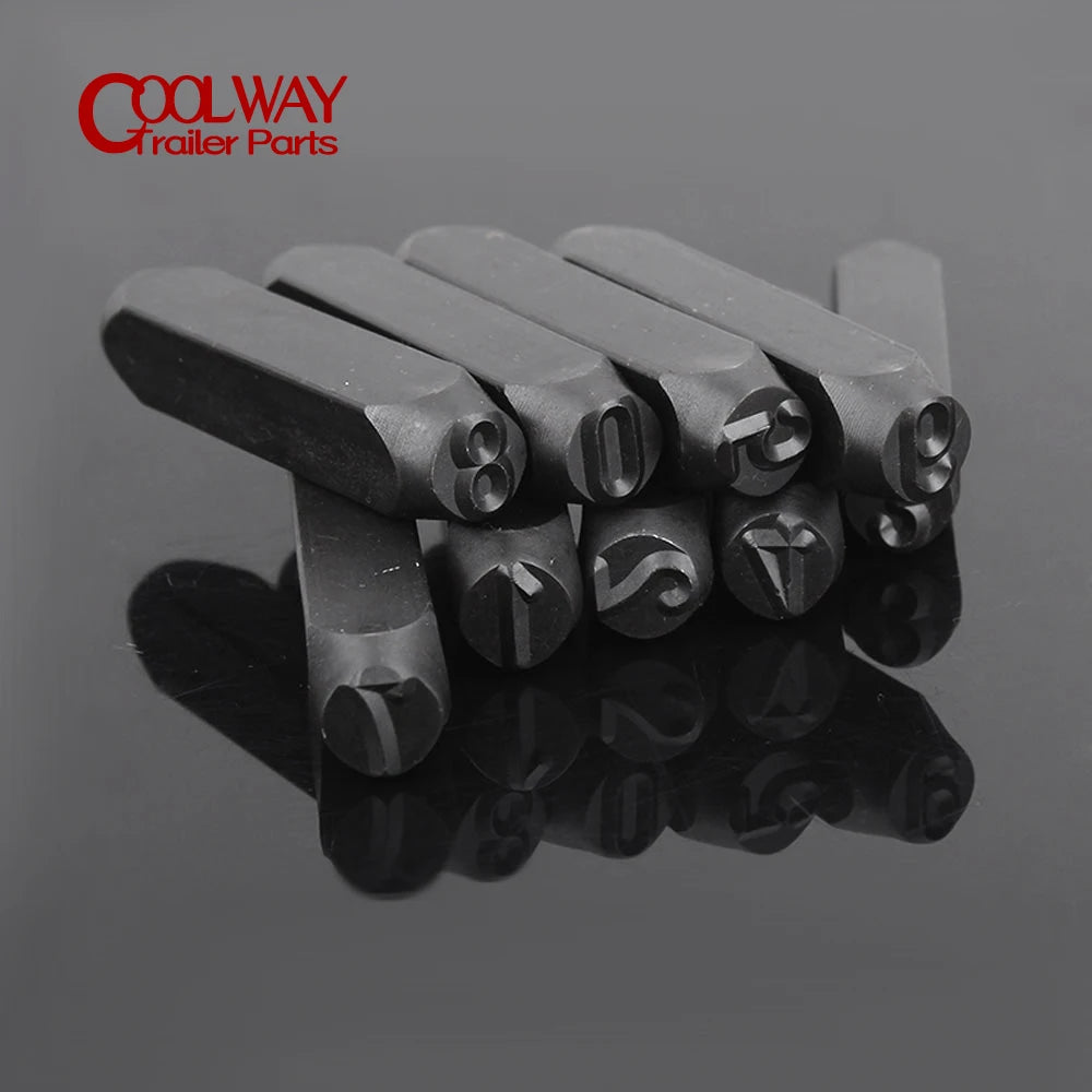 4MM Steel Die Metal Stamping kit Punch Tool With Trailer ID Tag Plate Number Letter Alphabet Stamps Tools