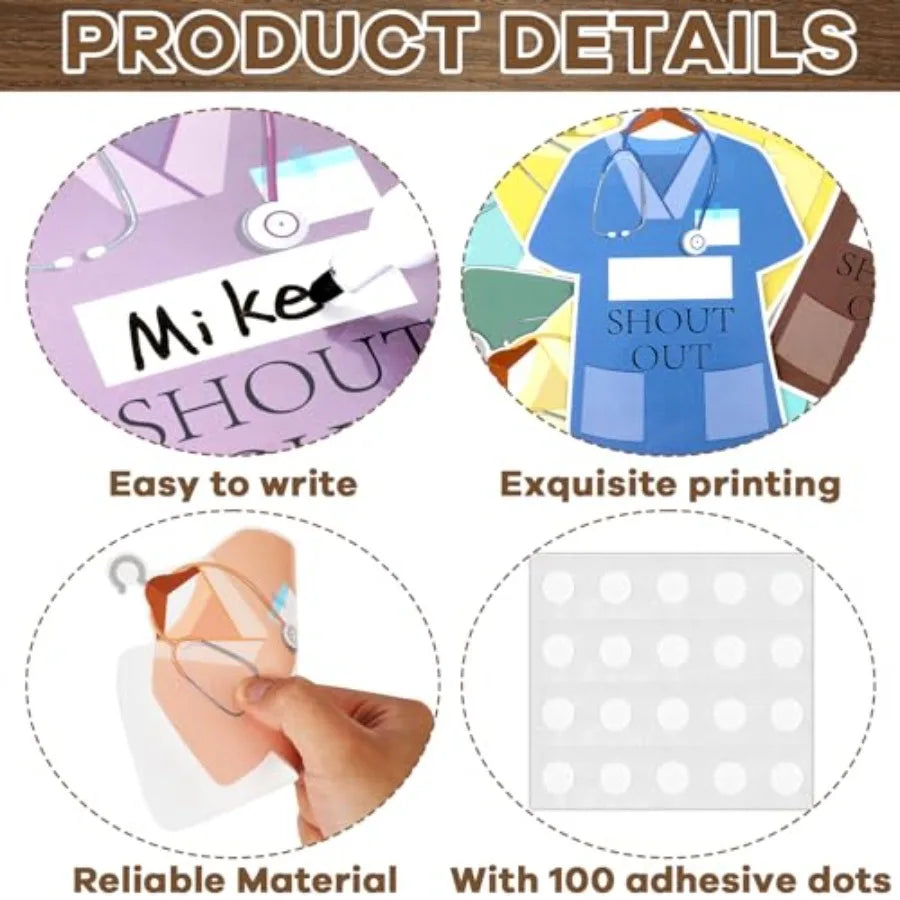 Healthy Bulletin Board Set Healthcare Workers Nurses Classroom Decorations DIY Crafts Health Shout Out Cutouts for Students Hos