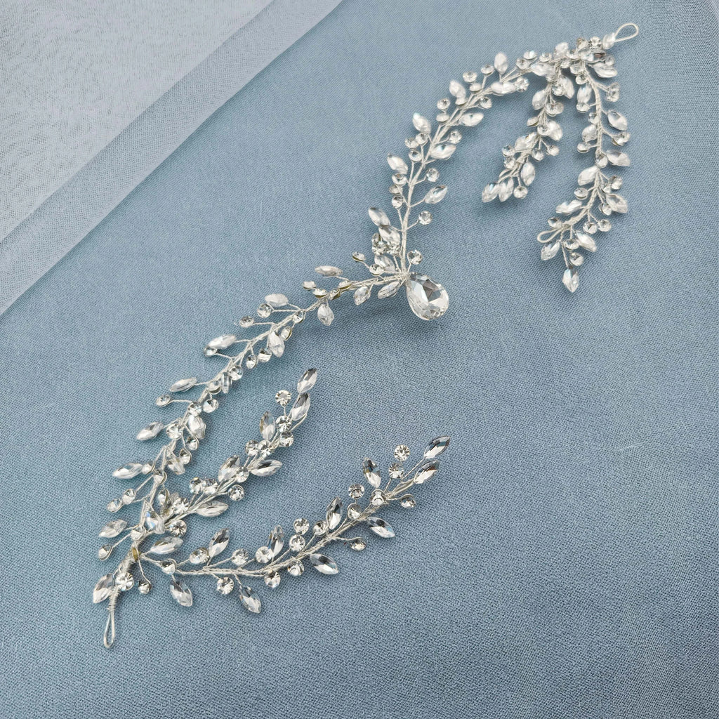 Handmade Fashion Crystal Hair Vine Headband Rhinestone Hairband Tiara Bridal Wedding Hair Accessories Jewelry Hair Vine Headband