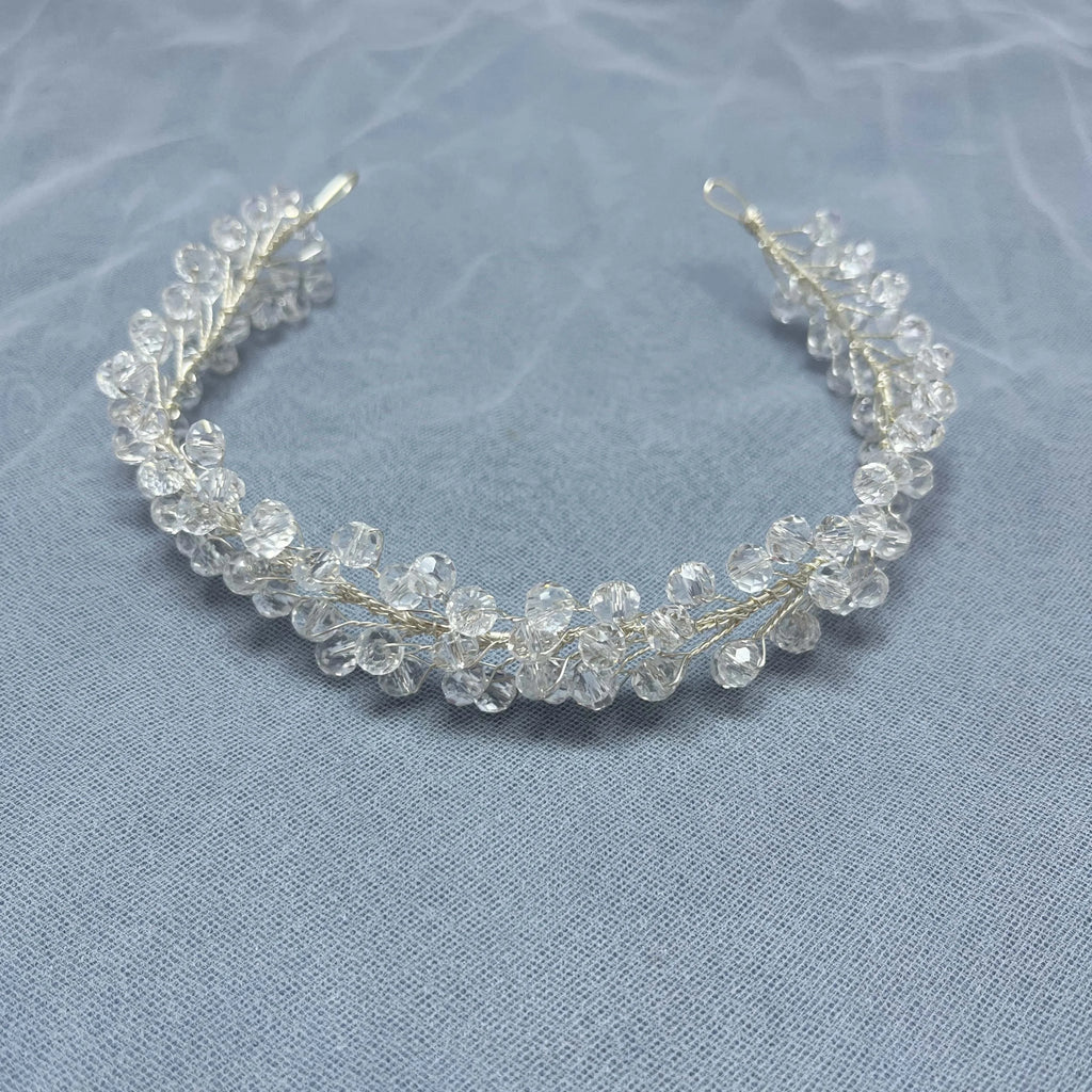Handmade Fashion Crystal Flower Hair Vine Headband Pearl Hairband Bridal Wedding Hair Accessories Jewelry Hair Vine Headband