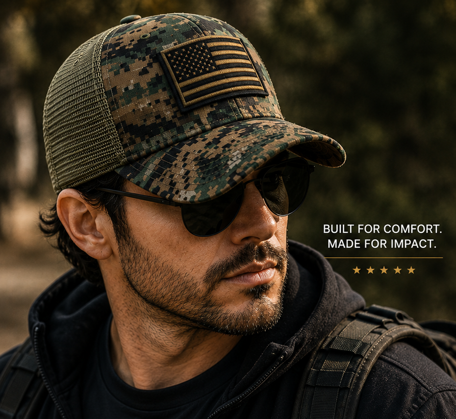 MIG & MIK STYLE™ Tactical American Flag Camouflage Baseball Cap