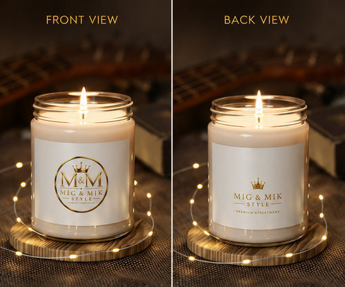 9oz Scented Soy Candle — Luxury M&M Mig & Mik Signature Scent