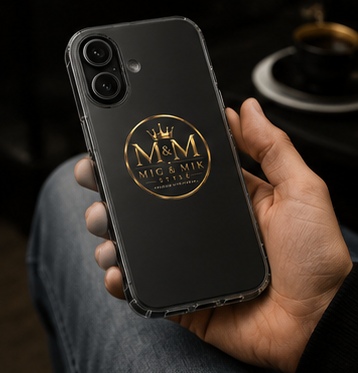 MIG & MIK STYLE Luxury Gold Logo Phone Case