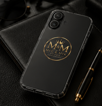 MIG & MIK STYLE Luxury Gold Logo Phone Case