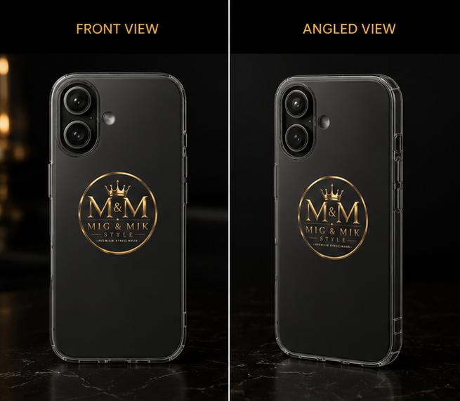 MIG & MIK STYLE Luxury Gold Logo Phone Case