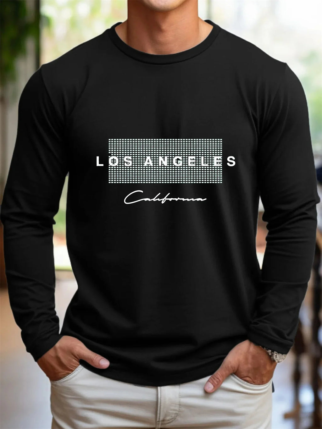 Men's Los Angeles Print Cotton Long Sleeve Tee — MIG & MIK STYLE™