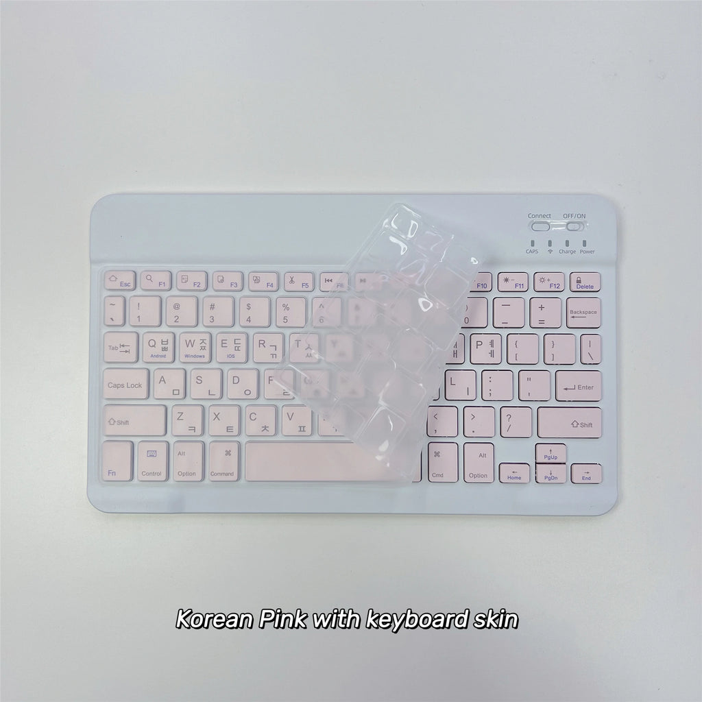 Korean language Ultra-Slim Bluetooth Keyboard Portable Mini Wireless Rechargeable for Apple iPad iPhone Korean