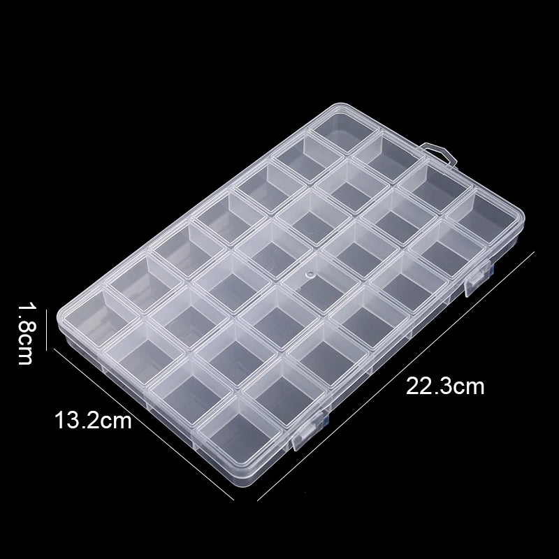Transparent Clear Plastic Empty Jewelry Storage Organizer Container Display Case For Earrings Loose Beads Craft Supplies