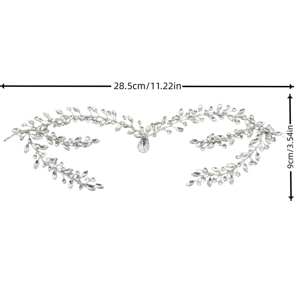 Handmade Fashion Crystal Hair Vine Headband Rhinestone Hairband Tiara Bridal Wedding Hair Accessories Jewelry Hair Vine Headband