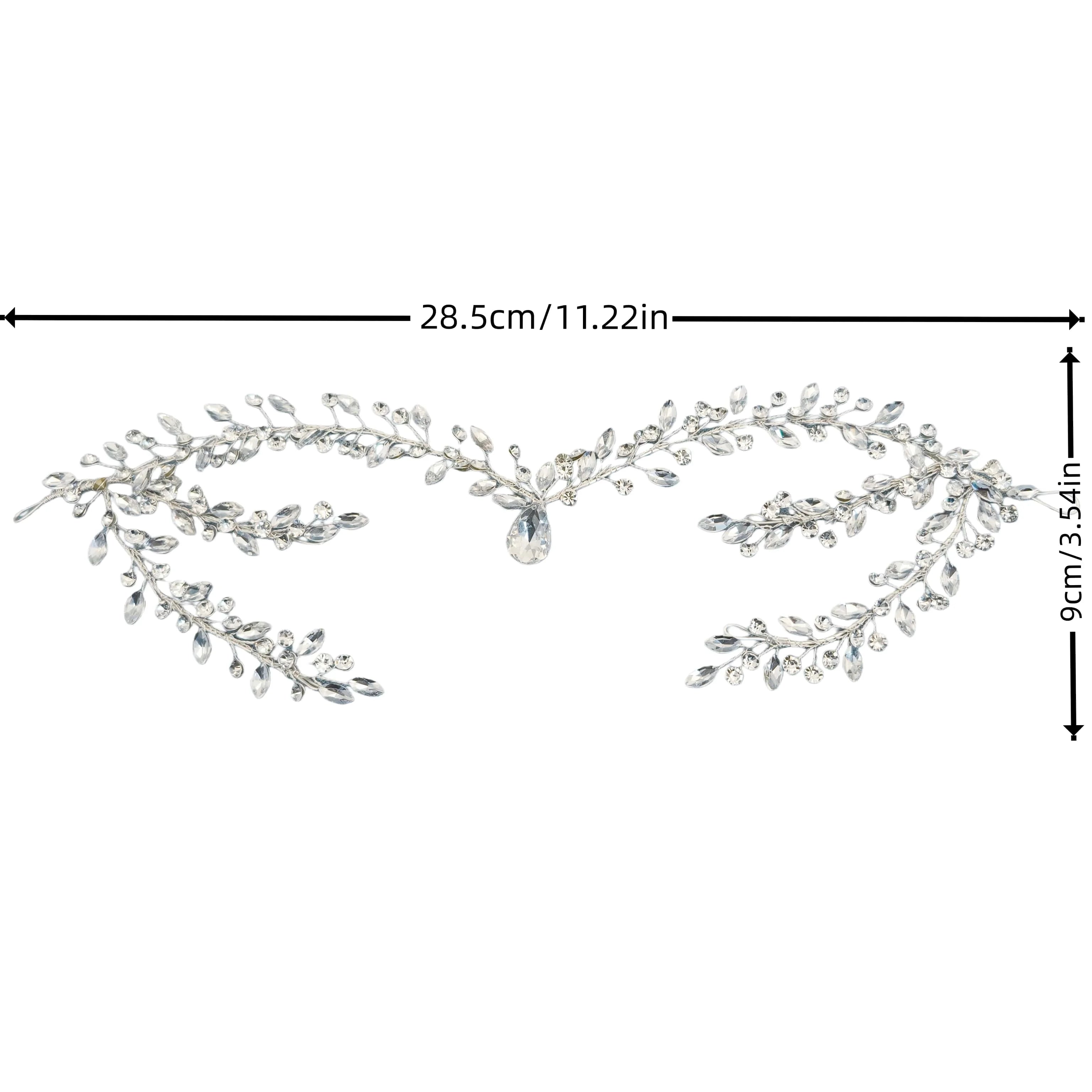 Handmade Fashion Crystal Hair Vine Headband Rhinestone Hairband Tiara Bridal Wedding Hair Accessories Jewelry Hair Vine Headband