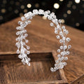 Handmade Fashion Crystal Hair Vine Headband Flower Hairband Tiara Bridal Wedding Hair Accessories Jewelry Hair Vine Headband