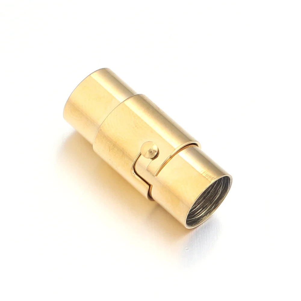 Stainless Steel Strong Magnetic Clasps Leather Cord End Clasps Hooks Connectors For DIY Jewelry Making Bracelet Necklace