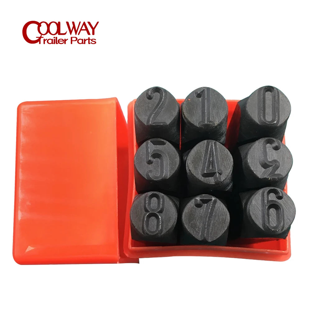 4MM Steel Die Metal Stamping kit Punch Tool With Trailer ID Tag Plate Number Letter Alphabet Stamps Tools