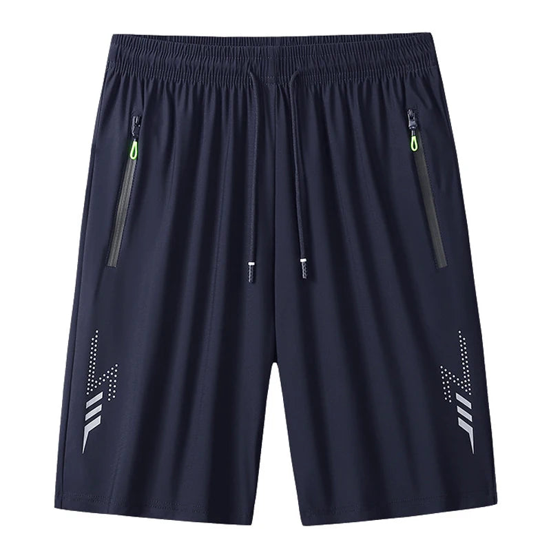 Summer Men's Shorts Cool Sportswear Running Sport Shorts Casual Bottoms Gym Fitness Training Jogging Short Pants Men Black Gray