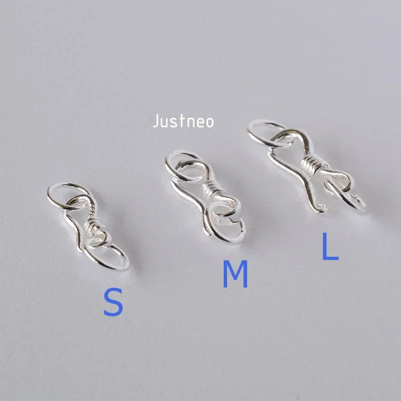MIG & MIK STYLE™ 925 Sterling Silver S Hook & Eye Fish Clasp
