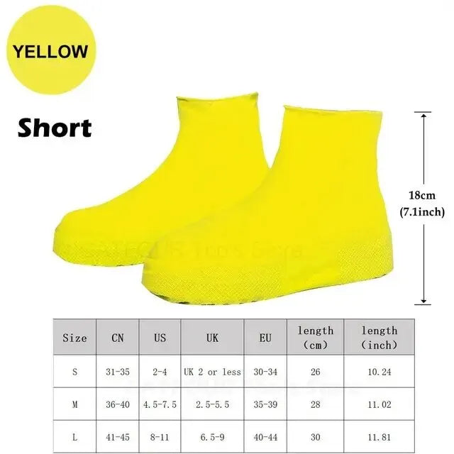 【Hot sales】Waterproof silicone shoe cover protector reusable anti-slip wear-resistant rain shoe cover for outdoor rainy days