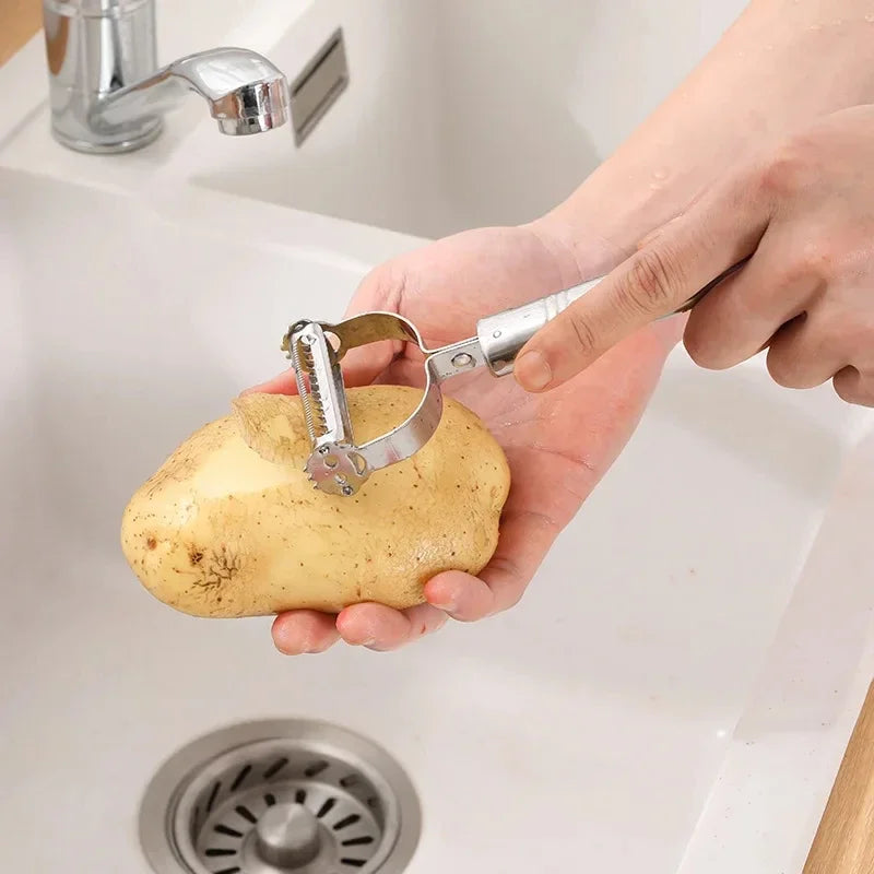 Stainless Steel Vegetable Slicer Multifunctional Potato Carrot Cucumber Grater Julienne Peeler Fruit Vegetable Peeler Kitchen Cu