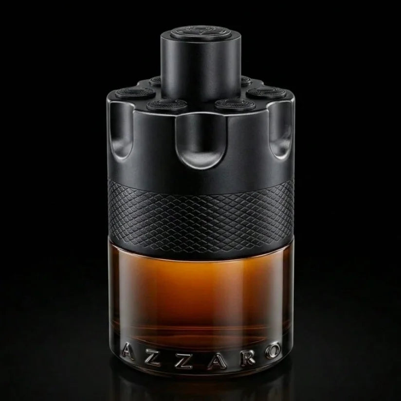 Azzaro The Most Wanted Eau de Parfum Intense, Black-gold Gun Design, Tobacco Amber Woody Fragrance, Maximum Longevity Seductive Scent, Luxury Mens Cologne for Date Night