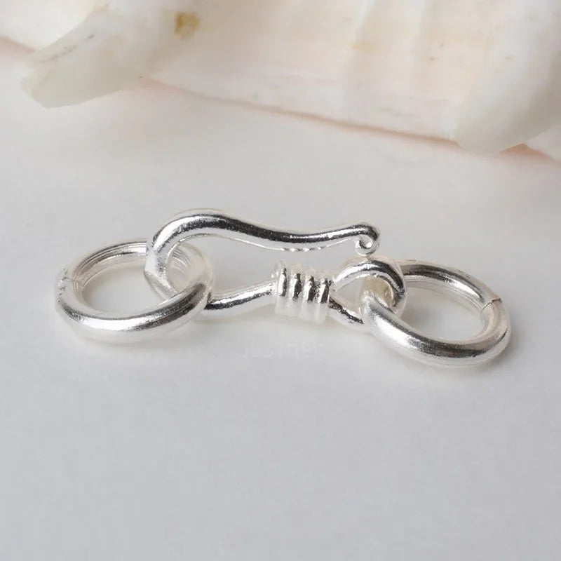 MIG & MIK STYLE™ 925 Sterling Silver S Hook & Eye Fish Clasp
