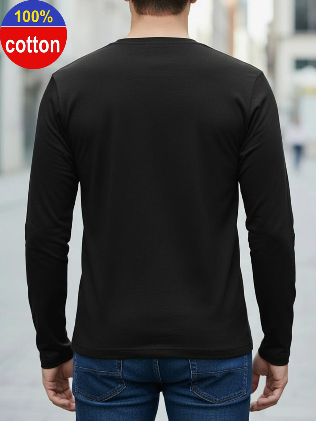 Men's Motorcycle Print Cotton Long Sleeve Tee — MIG & MIK STYLE™
