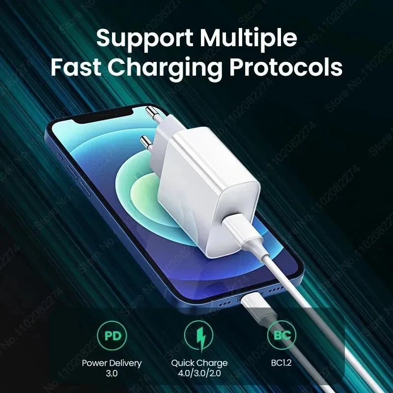 PD 35W USB C Fast Charging for Apple iPhone 14 13 12 11 Pro Max 7 8 Plus Mini XS XR X Quick Charge USB Type C For iPhone Charger