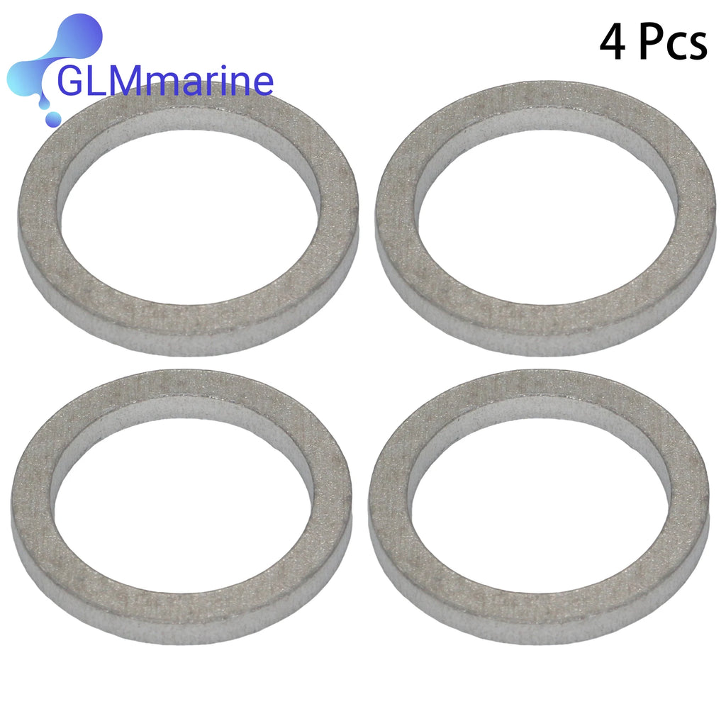 4 PACK Compatible with YAMAHA Outboard Oil Drain Screw Gasket 4-Stroke 90430-14M09-00
