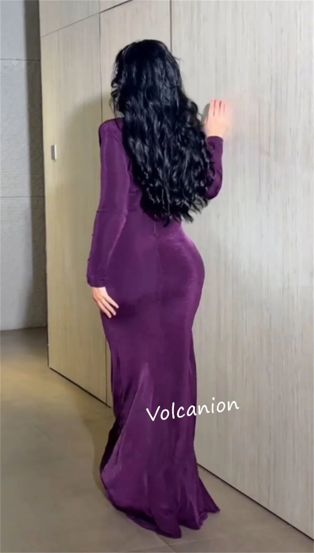 Customized Pleat High Collar Trumpet Long Dresses Bespoke Occasion Classic Simple  Quality Evening Party