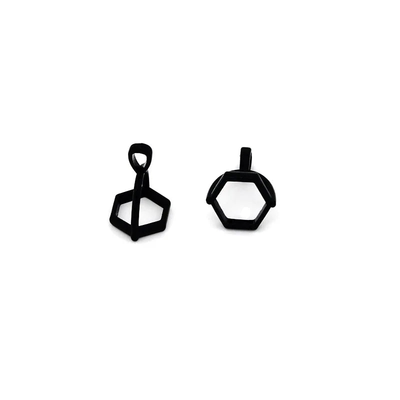 MIG & MIK STYLE™ Hexagonal Gemstone Pendant Caps (20-Piece Set)