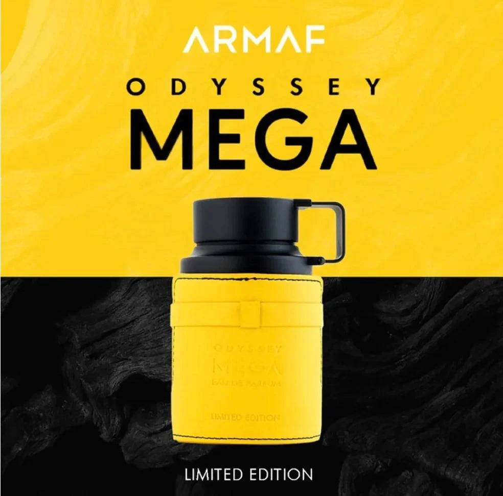Original Armaf Odyssey Mega Limited Edition for Men Eau de Parfum Spray 3.4 Ounce Eastern-Middle Eastern fragrance long lasting fragrance Cologne Pheromone Portable Arabian women's perfume