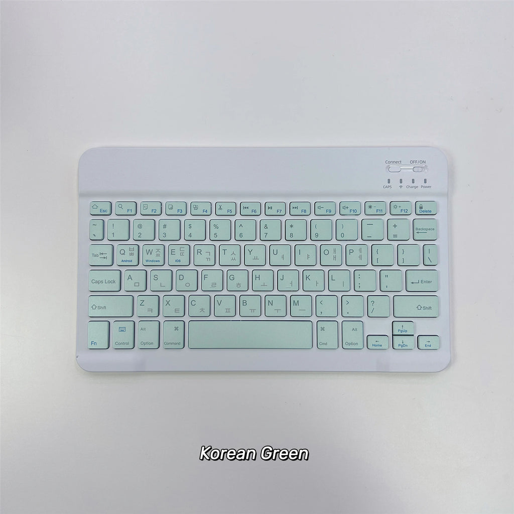 Korean language Ultra-Slim Bluetooth Keyboard Portable Mini Wireless Rechargeable for Apple iPad iPhone Korean
