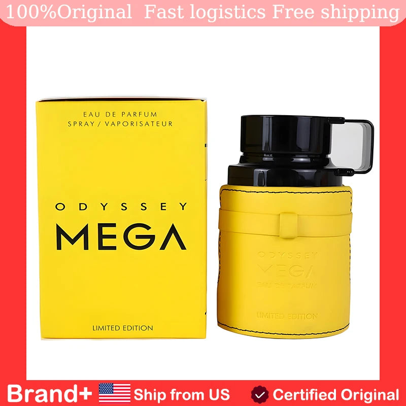Original Armaf Odyssey Mega Limited Edition for Men Eau de Parfum Spray 3.4 Ounce Eastern-Middle Eastern fragrance long lasting fragrance Cologne Pheromone Portable Arabian women's perfume