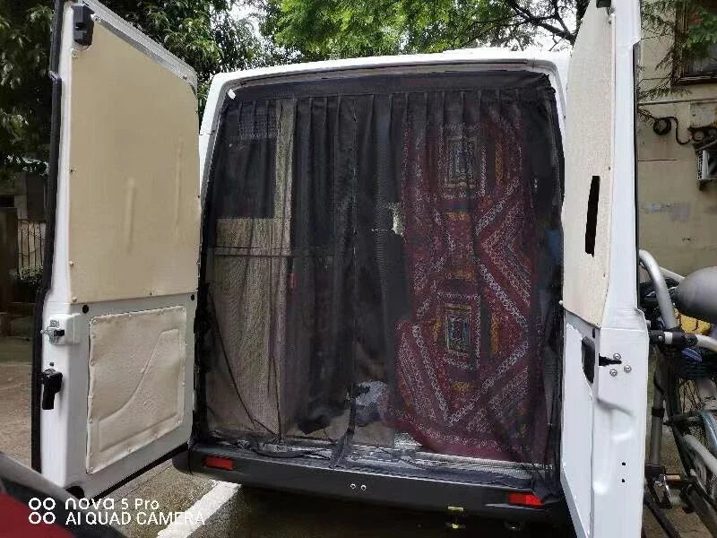 1pc RV Tailgate Barn Door Magnetic Insect Mosquito Fly Screen Net For Ford Transit VW Transporter Toyota Fiat RV Accessories