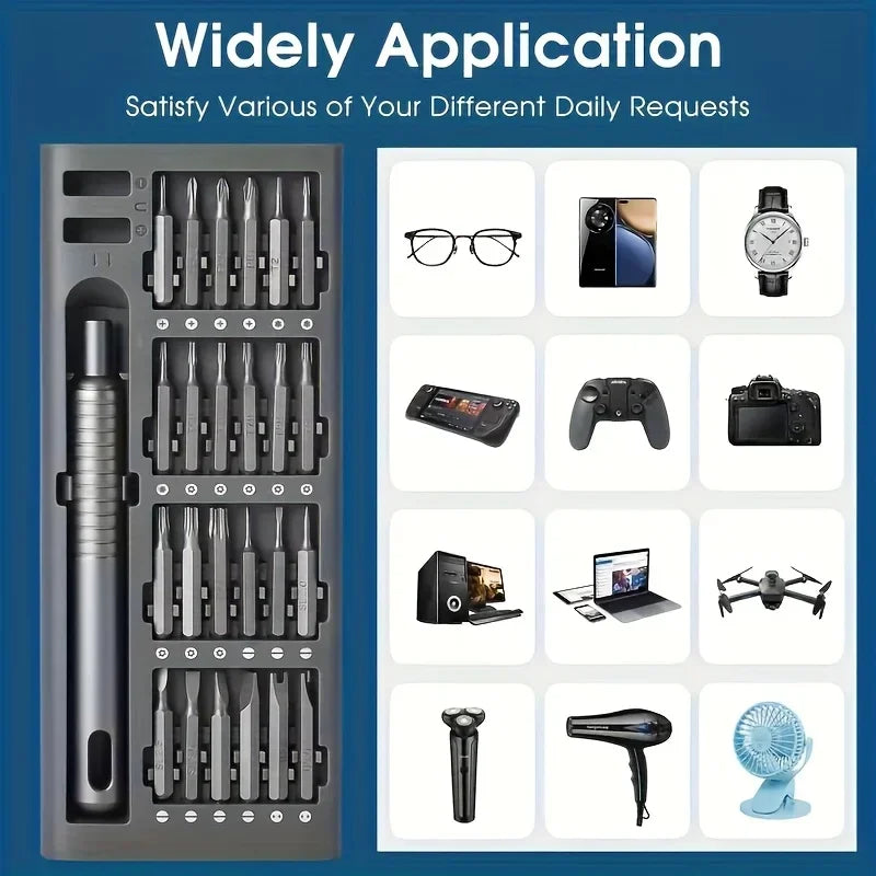25 in 1 mini screwdriver set, flat head and cross shaped small screwdrivers, suitable for electronic products