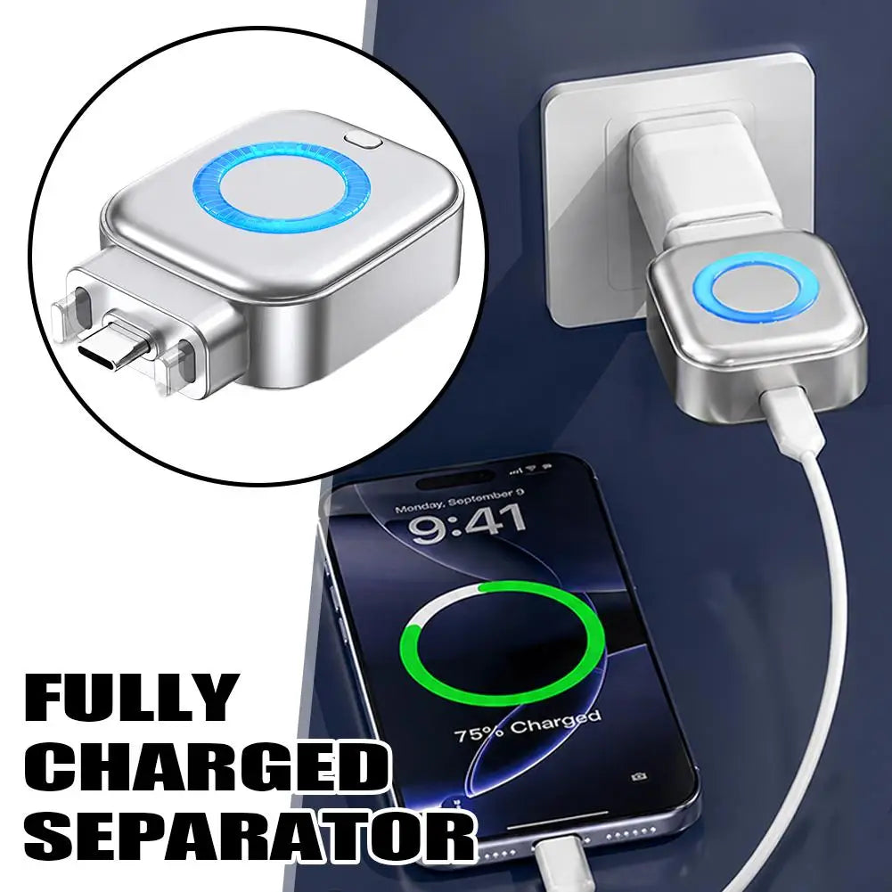 USB-C Fully Charged Separator Smart Auto Power-Off Charging Adapter Prevent Overcharging For Laptops Phones Wireless Chargers