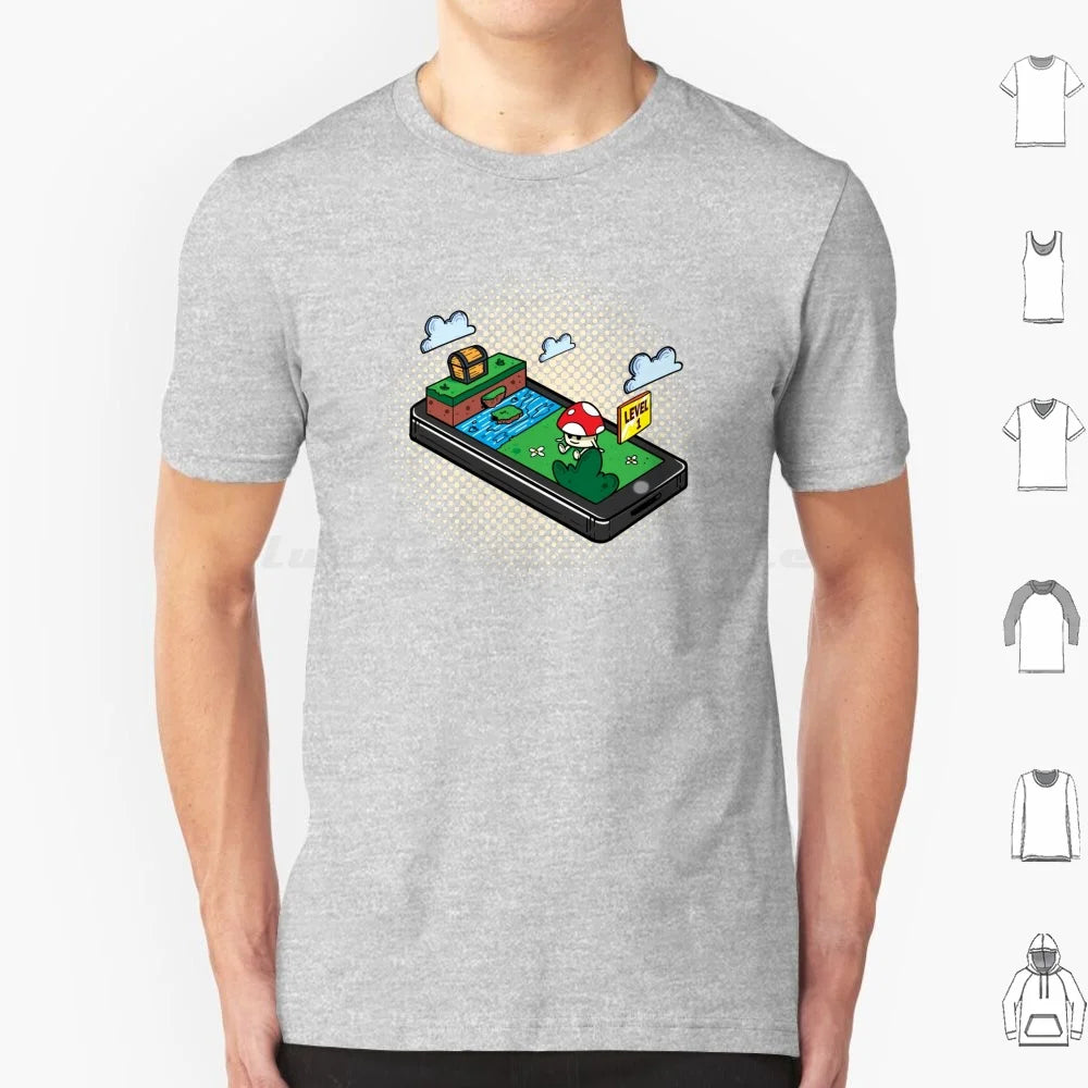 Gaming 3d Gaming T Shirt 6xl Cotton Cool Tee Gaming 3d 3 Dimensional Game Mobile Game Cellphone Entertainment Leisure Pastime