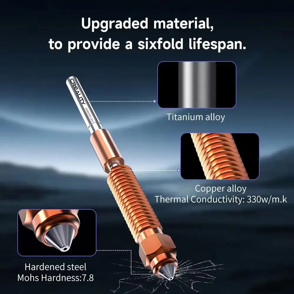 Creality Unicorn Quick-Swap Nozzle Kit for K1 Max_K1C_Ender-3 V3 Swift Installation High-Flow Printing Upgraded