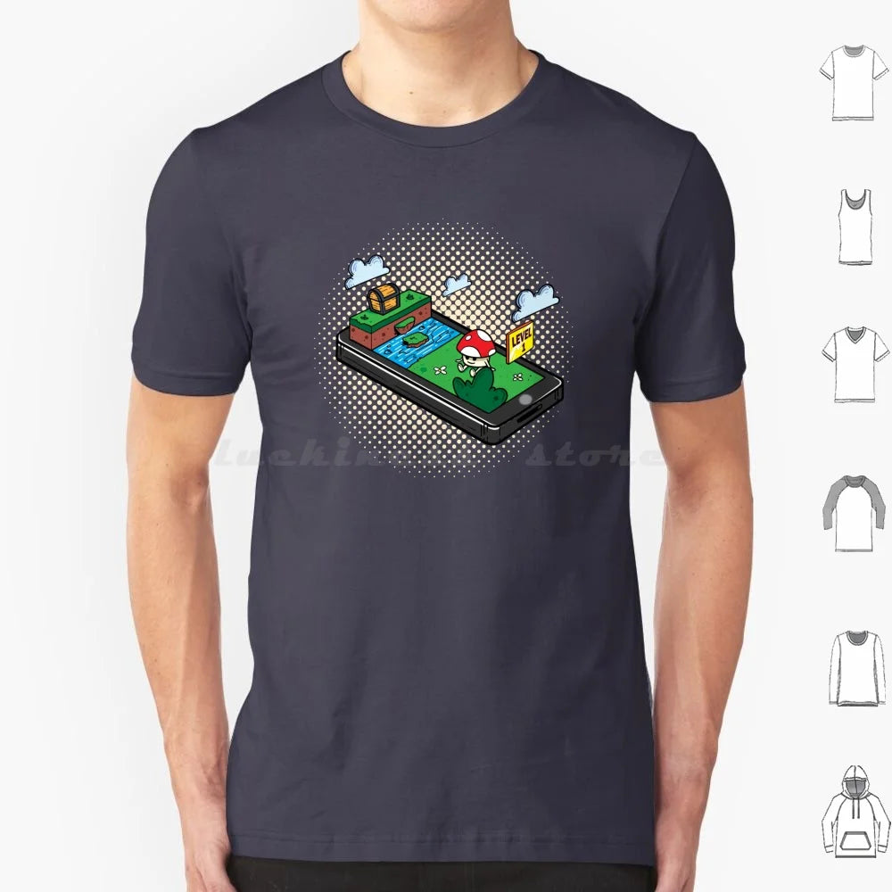 Gaming 3d Gaming T Shirt 6xl Cotton Cool Tee Gaming 3d 3 Dimensional Game Mobile Game Cellphone Entertainment Leisure Pastime