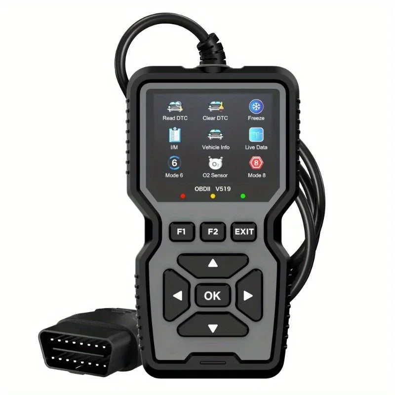 V519 Red Car Diagnostic Scanner Tool Automotive OBD2 Scanner for Engine Health Check with Color Screen