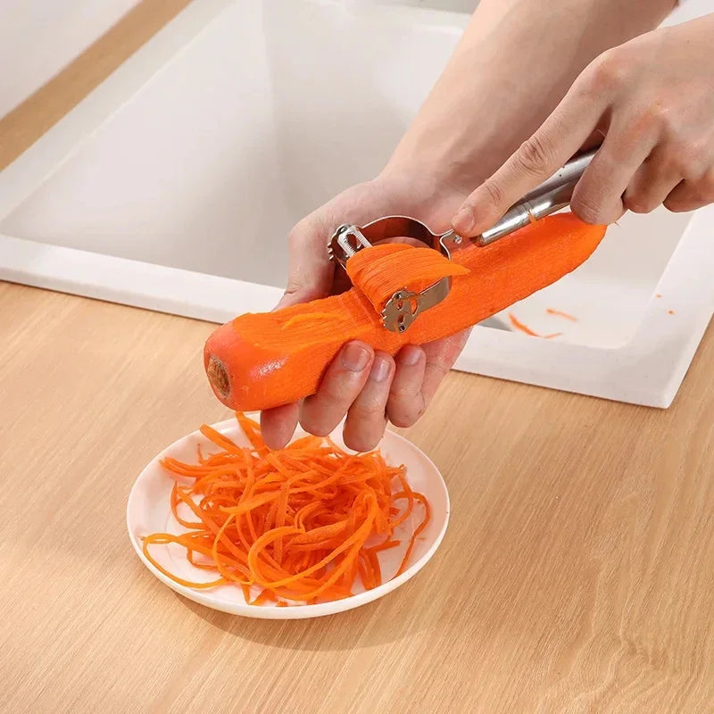 Stainless Steel Vegetable Slicer Multifunctional Potato Carrot Cucumber Grater Julienne Peeler Fruit Vegetable Peeler Kitchen Cu