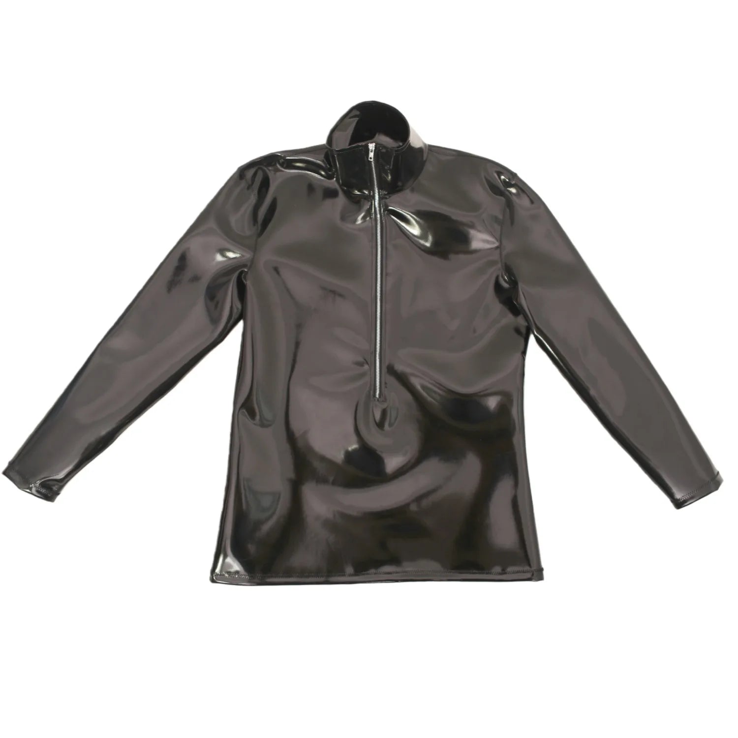 Men's PVC Glossy Long Sleeve Stage Tee — MIG & MIK STYLE™