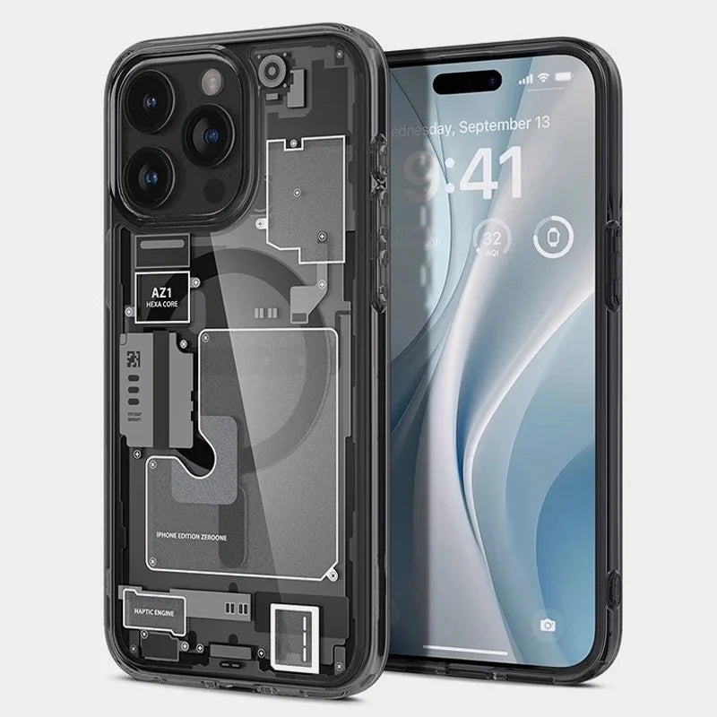 New Technology Magnetic Case for iPhone 17 Pro Max 16 15 14 13 12 Cover 17Pro Clear Shockproof for MagSafe Phone Cases Coque