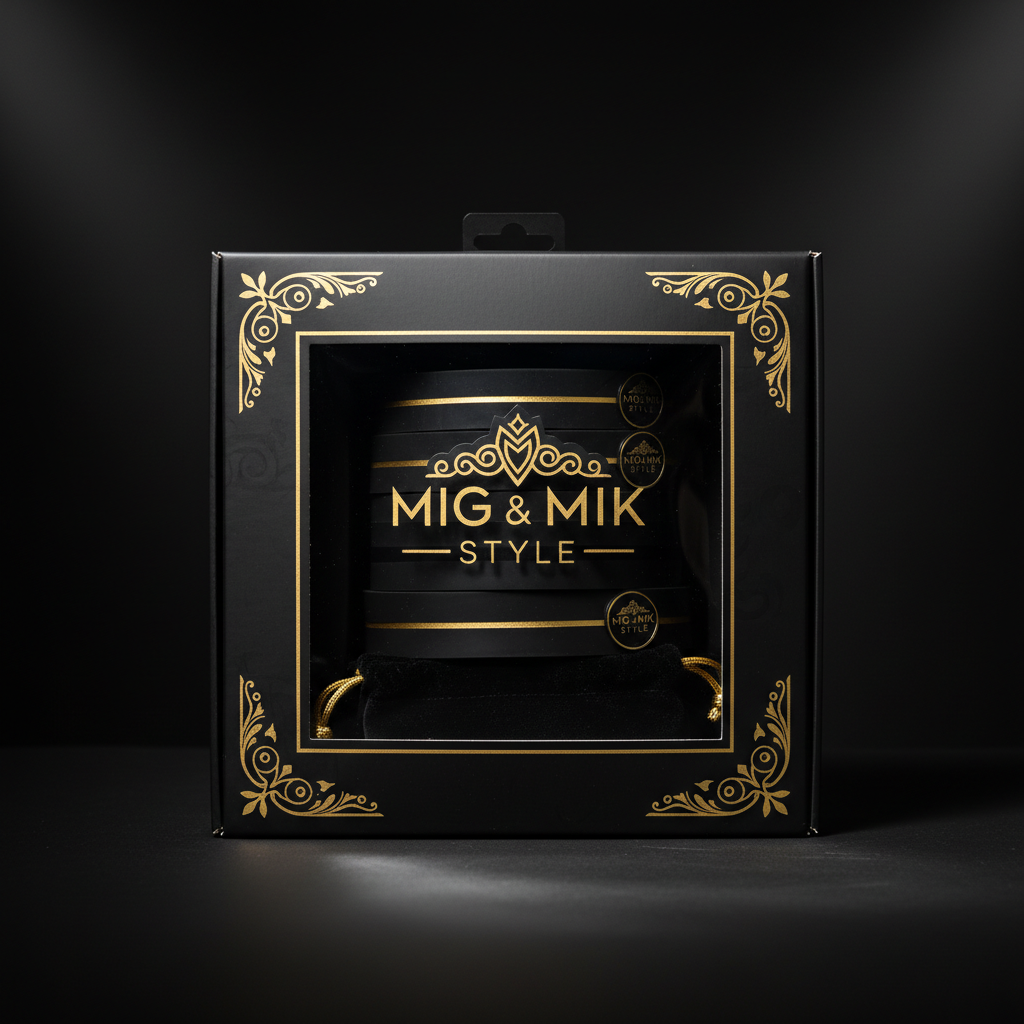 MIG & MIK STYLE Luxury Resistance Bands Set – Black Gold Edition