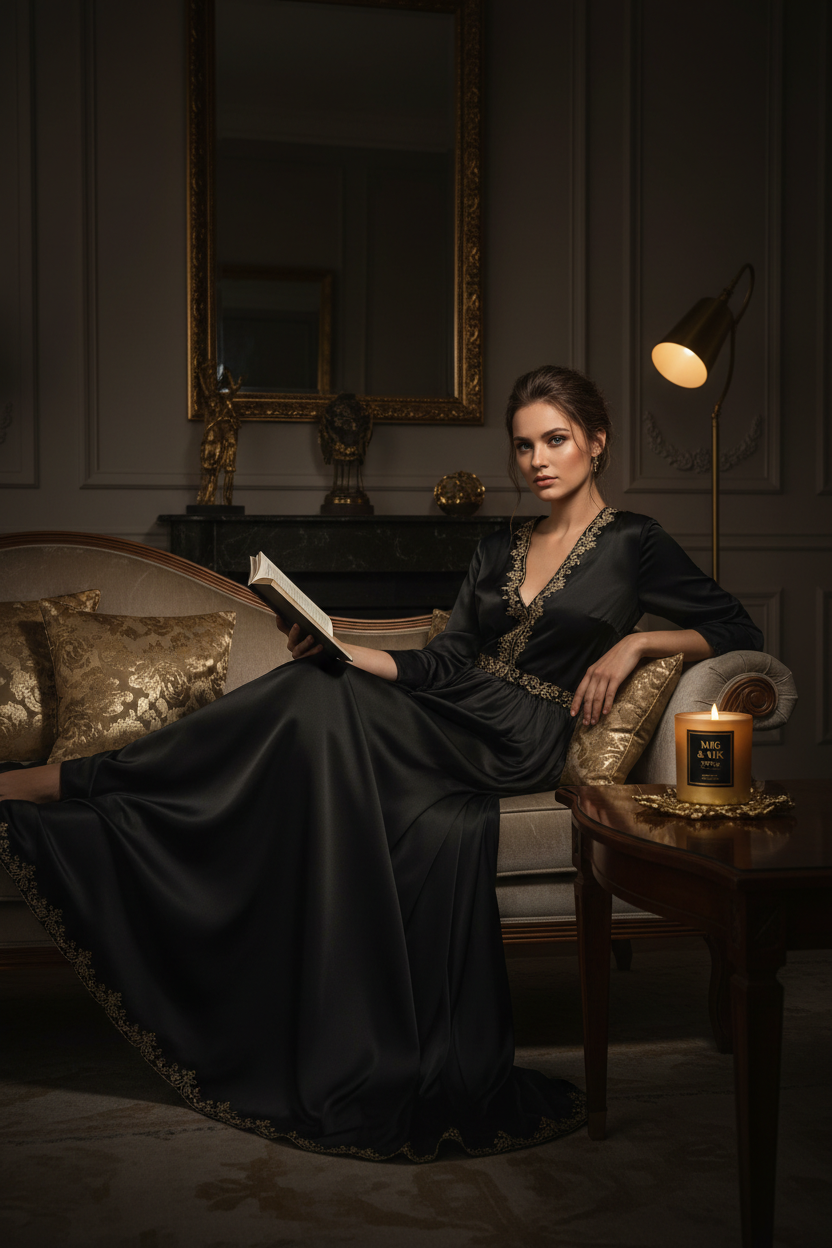 MIG & MIK STYLE Luxury Scented Candle Set – Black Gold Edition