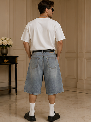 Retro Distressed Denim Jorts