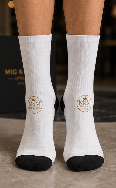Monogram Luxe Recycled Poly Crew Socks — Gold Edition
