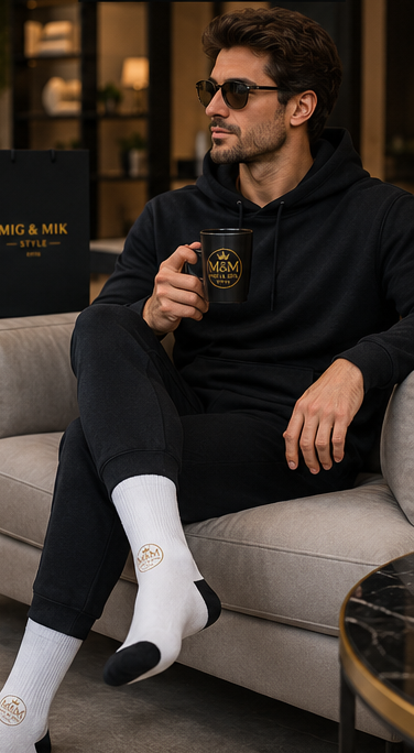 Monogram Luxe Recycled Poly Crew Socks — Gold Edition