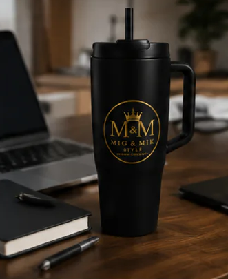 MIG & MIK STYLE Luxury Insulated Era Tumbler – 40oz Matte Black