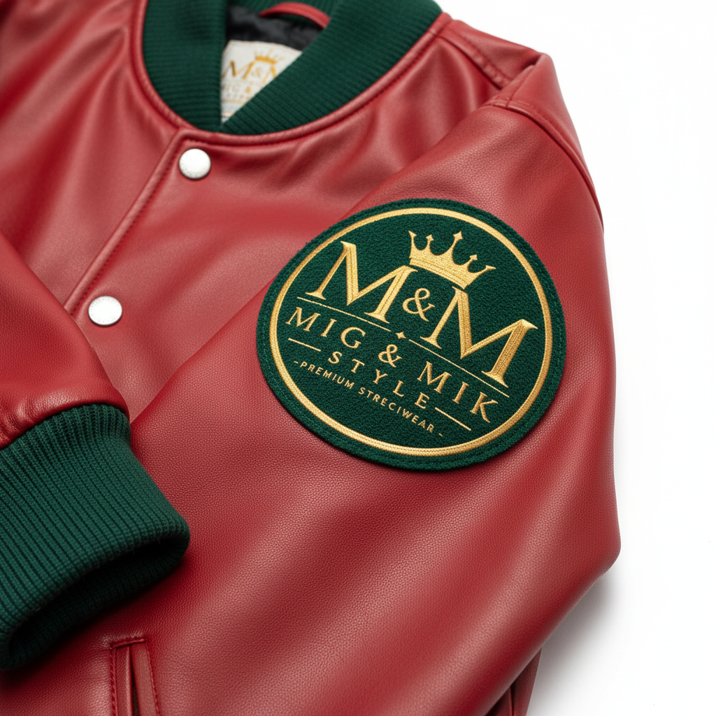 Varsity Jacket Close-Up Sleeve – MIG & MIK STYLE