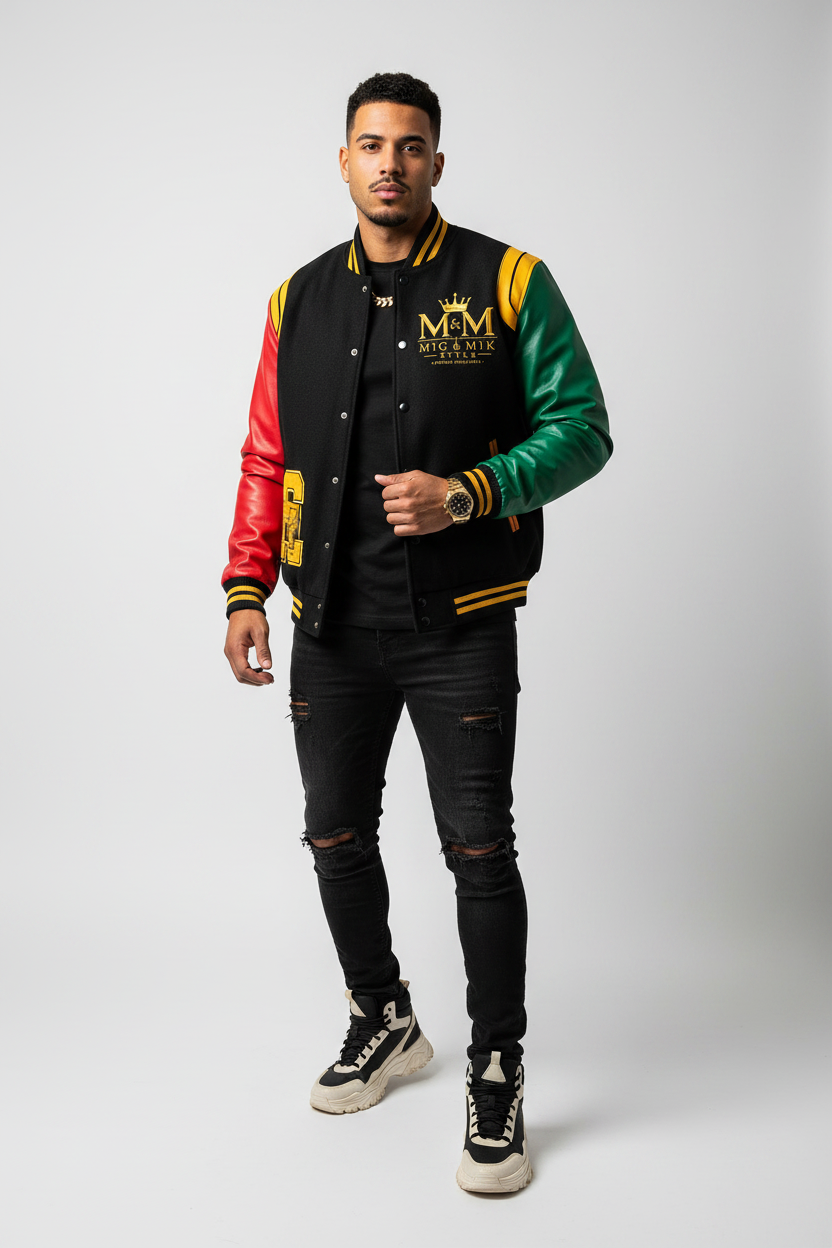 Varsity Jacket Mannequin Front – MIG & MIK STYLE